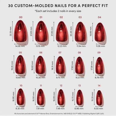 Glamnetic Godric Gryffindor Press-On Nails - 30 ct - Ulta Beauty