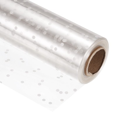 Unique Bargains Wrapping Paper Film Wrapper Polka Dots for Flowers Baskets Gifts Wrap