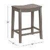 Fiddler Backless 24" NonSwivel Counter Height Barstool Aged Gray - Hillsdale Furniture - 3 of 4
