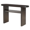 Alilang 47.80 Inch Modern Oval Console Table with Lower Shelf and Dark Wood Finish - Espresso - 4 of 4