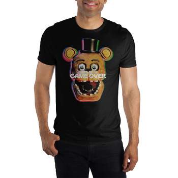 Five Nights at Freddy's Game Over Graphic Print Men's Black T-shirt