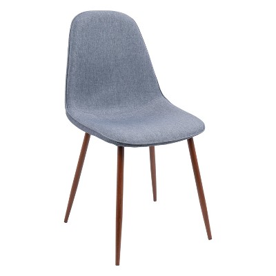 Transitional High-Back Upholstered Side Chair in Blue