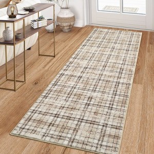 Nasitip Modern Geometric Plaid Area Rugs for Living Room Soft Low Pile Non-Sliping, Machine Washable - 1 of 4