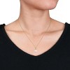 EVERLY JEWELRY | 14K Yellow Gold 1/3 CT TGW Citrine And 8 - 8.5 MM White Freshwater Cultured Pearl Fashion Pendant With Chain, 17-inch - 3 of 4
