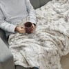 Sapphtopaz 1PC Luxuriously Oversized Faux Fur Throw Blanket, Reversible Blanket, 70x60", Machine Washable and Steam Iron for Living Room or Bedroom - 3 of 4