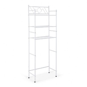Home Zone Living Freestanding 3-Tier Over-the-Toilet Bathroom Storage Organizer, White - 1 of 4