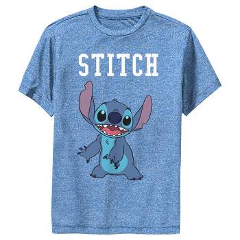 Boy's Lilo & Stitch Original Collegiate Stitch T-shirt - Royal Blue ...