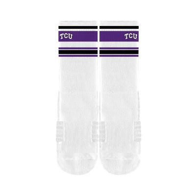 NCAA TCU Horned Frogs Adult Retro Crew Socks - M/L