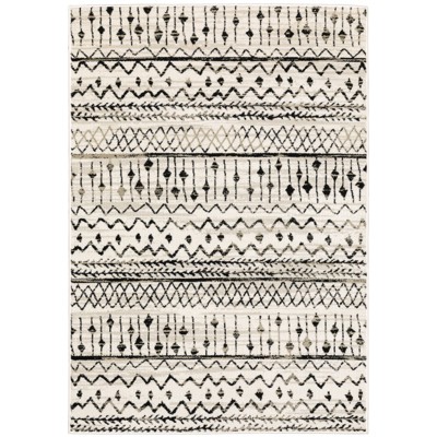 Oriental Weavers Georgia 8826E Ivory/ Black Indoor Area Rug - 3'10" x 5'5"