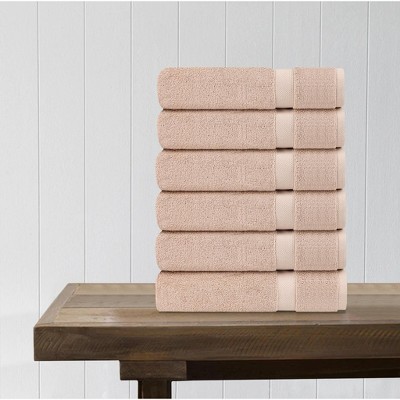 Delara 100% Organic Cotton Soft, Quick Dry & Ultra-Absorbent Wash Cloth (Pack of 6)