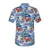BLUEMING Men's Hawaiian Shirt Short Sleeve Floral Button Down Shirts Hot Holiday Beach Shirts - 3 of 4