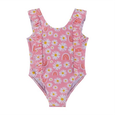 Andy & Evan Infant  Ruffled One-Piece Swimsuit Pink, Size 3-6 Months