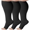Absolute Support Unisex 20–30mmHg Open Toe Graduated Compression Socks, Knee High, 3-Pair – Medical Support, Varicose Veins & Swelling Relief, A511-3 - 3 of 4