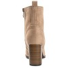 Journee Womens Baylor Lace Up Stacked Heel Booties - 3 of 4