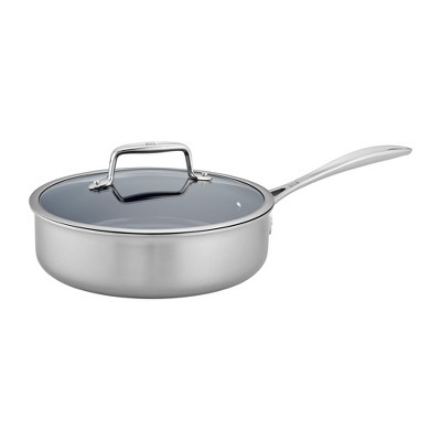 Tramontina Gourmet Tri-ply Clad 3qt Deep Saute Pan With Lid Silver : Target