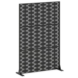 Costway 72”H x 48”W Metal Privacy Screen with Expansion Bolts & Connection Screws for Patio - 1 of 4