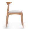 NicBex Modern Splay Leg Dining Chairs Set of 2, Solid Rubberwood Frame, Upholstered Seat, Space-Saving Design for Small Kitchen/Living Room - 3 of 4