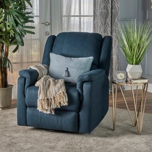 GDFStudio Pismo Contemporary Tufted Upholstered Swivel Gliding Recliner - 1 of 4