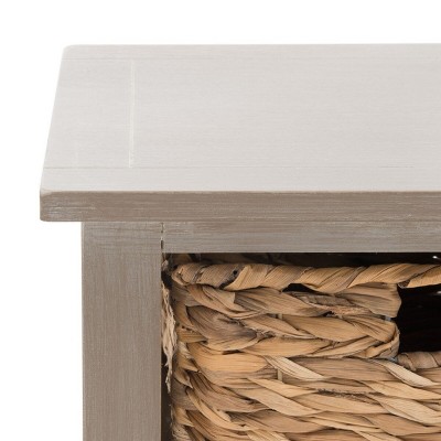 Christa Brown Wood and Metal Console Table with Storage