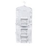 Elf Stor Double Sided Hanging Gift Wrap and Bag Organizer Stores it All: Clear Canvas Storage for Ornaments & Gift Bags - 4 of 4