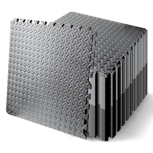 Squatz 50 Pc Foam Interlocking Exercise Mat Black Gray Target