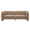 Sapphtopaz Modern 3-Seater Couches for Living Room with Wave Design Upholstered Loveseat Sofa Curved Lounge Sofa with Wood Frame for Apartment - 4 of 4