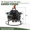 Gulches 19" Portable Propane Gas Fire Pit, 50000 BTU Round Steel Outdoor Fire Pit with Lava Rocks, Adjustable Flame & 10Ft Hose/Regulator - 2 of 4