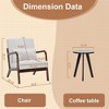 Sapphtopaz Modern Accent Chair with Pillow Upholstered Lounge Reading Chair with Wood Frame Comfy Arm Chair for Living Room, Bedroom - 4 of 4