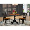 3-Piece Black and Cherry Finish Solid Wood Top - Dining Room Set - Seats 4 - 2 of 4