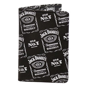Adult Jack Daniels Logos Black Tri-Fold Wallet - 1 of 2