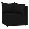 vidaXL Patio Corner Sofa Black - 3 of 4