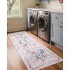 Washable Area Rug Floral Peacock Print Rug Soft Non Slip Low Pile Accent Rugs for Living Room Bedroom - 2 of 4