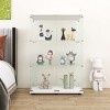 INFURNIC Decorative Bookshelf Two Door Glass Display Cabinet with 3 Shelves for Living Room, White, 49.3"*31.7"*14.3" - 3 of 4