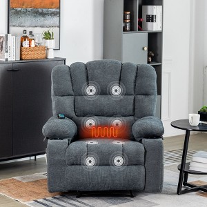 NicBex Chenille Lift Recliner Chair for Elderly,Massage Chairs with 8-Point Massage and Lumbar Heating,Modern Reclining Chairs for Living Room - 1 of 4