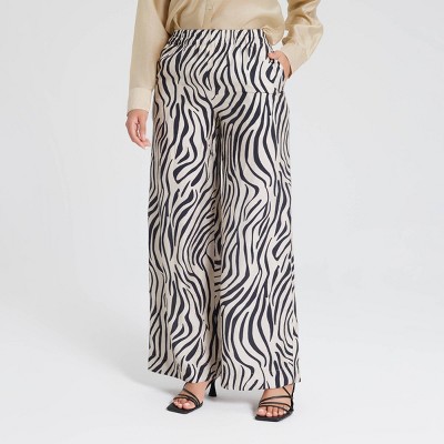 Women's Mid-Rise Wide Leg Pull-On Pants - A New Day™