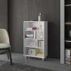 Vynxaria Modern 6-Shelf Bookcase White, Scratch-Resistant Melamine Coating, Easy to Clean, for Books/Decor - 2 of 4