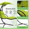 FDW Hammock Curved Hanging Chaise Lounge Chair with Adjustable Canopy and Removable Cushions - 4 of 4