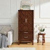 Vintage Tall Storage Cabinet with Drawers & Adjustable Shelves, 53.5"H Modern Accent Cabinet  for Entryway Living Room-3irtyhousy - 2 of 4