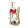 Akoasm 54 in. H Modern Wooden Cat Tree with Anti-Tip Device & Two Spacious Cat Beds Suitable for Kittens & Adult Cats-Green - 4 of 4