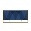 NicBex  Modern Sideboard,Kitchen Storage Cabinets with Different Pattern Design for Kitchen and Dining Room,Black/Blue - 2 of 4