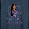 Women's - Disney - She's My Asha Lightweight French Terry Wide Neck Long Sleeve Shirt - 2 of 4