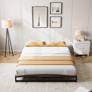 Low Bed Frame 6 Inch Heavy Duty Metal Platform Bed Frame Low Profile, Mattress Foundation, No Box Spring Needed - 1 of 4