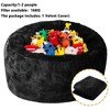 Bean Bag Covers Only, Adult Bean Bag Chair Cover No Filler, Round Soft Fluffy Faux Fur Beanbag Lazy Sofa Bed Cover - 4 of 4