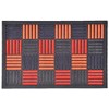Evideco French Home Goods Sheltered Front Door Mat Caroll Nylon Rubber Checkered Rug 24x16 Orange - 2 of 4