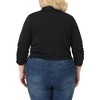 Agnes Orinda Women's Plus Size 3/4 Sleeve Ruched Open Front Work Office Blazers - 4 of 4