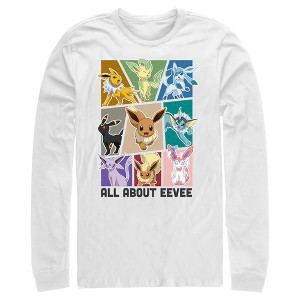 Men's Pokemon All About Eevee Eeveeloution Long Sleeve Shirt - 1 of 4