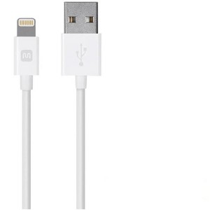 Monoprice Apple MFi Certified Lightning to USB Charge & Sync Cable - 6 Feet - White | iPhone X, 8, 8 Plus, 7, 7 Plus, 6, 6 Plus, 5S - Select Series - 1 of 4