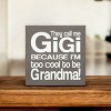 Slickblue Rustic Gigi Wood Sign – Solid Knotty Pine Wall Art for Grandma, 7x7 Inches, Multiple Colors - 3 of 3