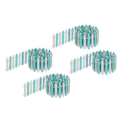 Unique Bargains Dollhouse Home DIY Crafts Wooden Decorative Miniature Ornament Garden Fence