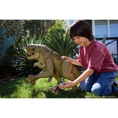 Детские фигурки Jurassic World Rebirth Super Colossal Distortus Rex Dinosaur Figure, 31 Inch, Swallows Minis — фото 2